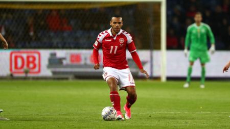 Martin Braithwaite also played for the EFL Championship side Middlesbrough.